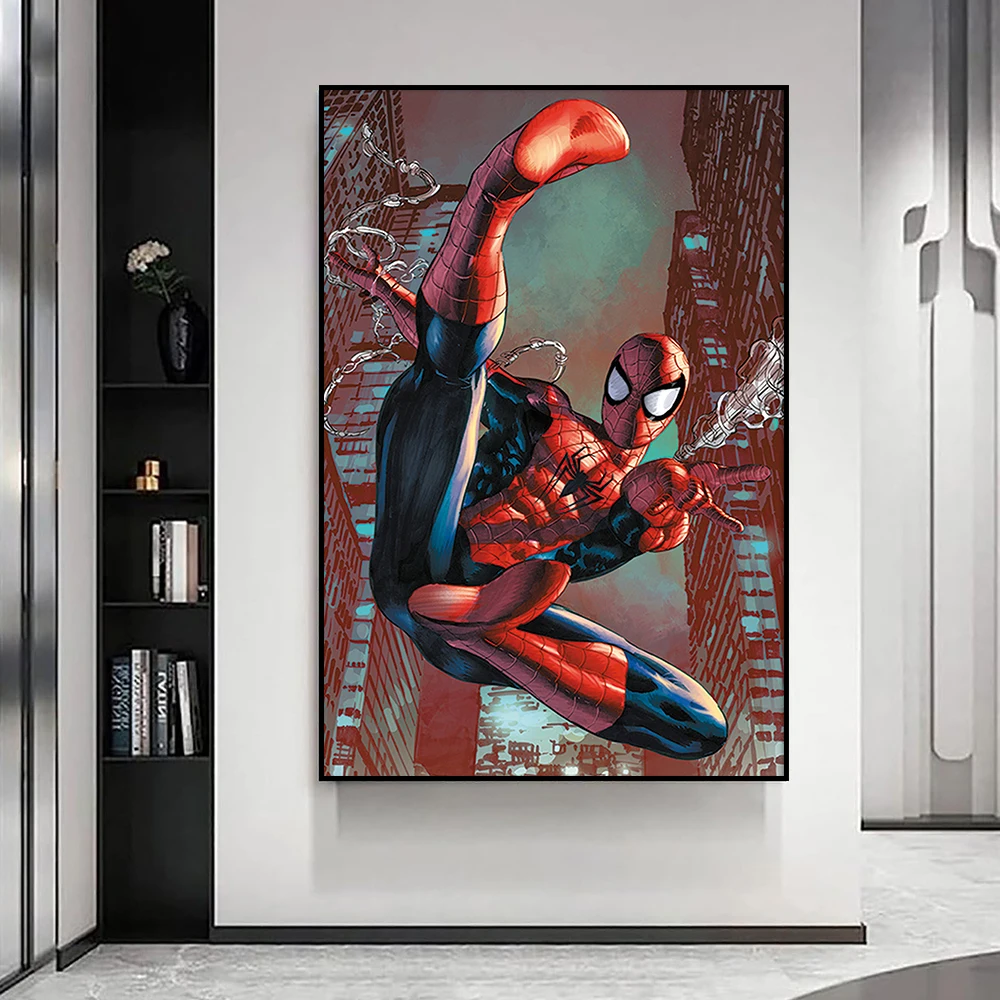 Spiderman Web Sling Poster Disney Wall Art Canvas Painting Print Superhero Picture for Living Room Home Decor Cuadros Child Gift