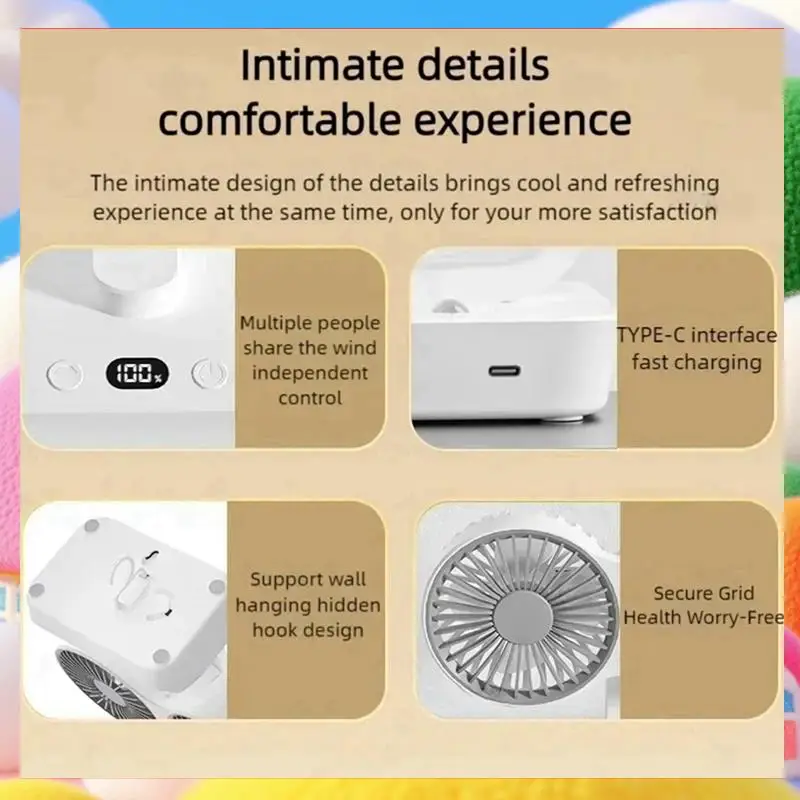 

Desktop Double-Head Fan, Desktop Fan, Oscillating Fan, Low-Noise Double-Head Fan, High-Wind Power Electric Fan-ABUA