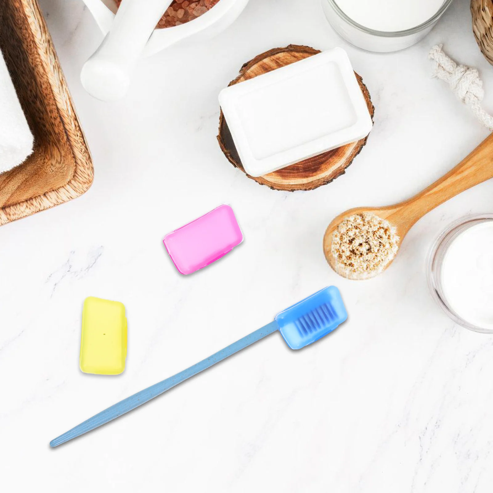 

20pcs Toothbrush Head Protector Cover Portable Travel Toothbrush Case Dustproof Cap For Kids Adults Hygiene Storage Multiple