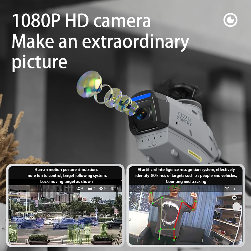 RC ERA C127AI Helicopter 5G WIFI Image Transfer Target Follow 6-Axis Gyro Stabilized Professional Remote Control Helicopter Toy