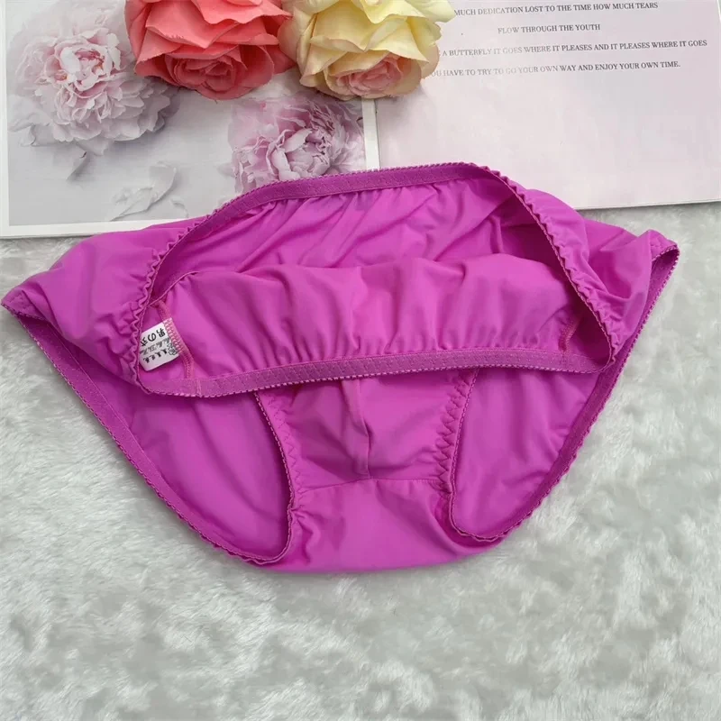 Man's Pants Briefs Rose Purple Silky Touch Live Show Dance Private Party DJ Club Bar FKK Sheer Sexy view 3
