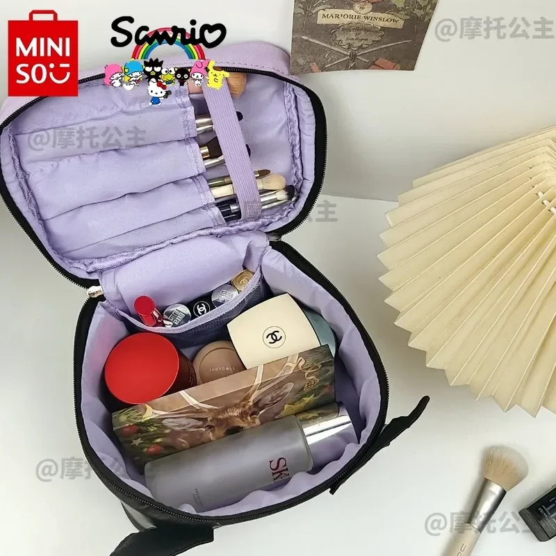 Kuromi 2025 New Women's Makeup Bag Fashionable High Quality Handheld Storage Bag Cartoon Large Capacity Portable Storage Bag
