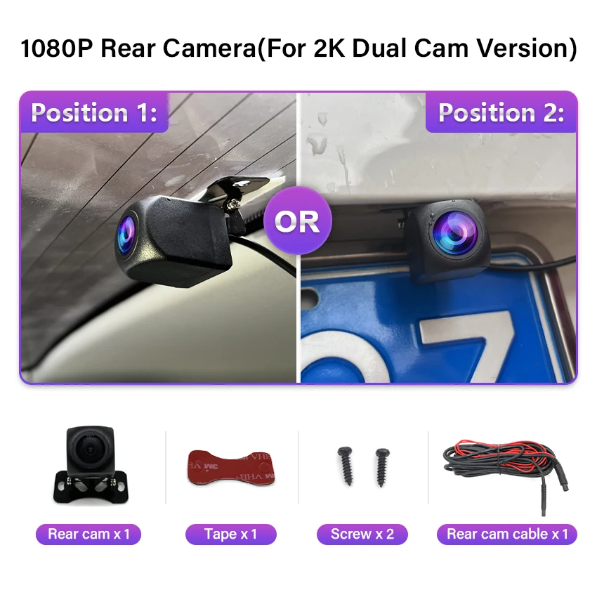 

The One 1080P Rear Camera(For Reference Only, Not for Sale)