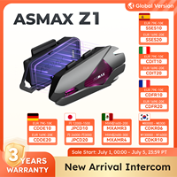 ASMAX Z1 Motorcycle Bluetooth Headset 10 Riders Mesh Helmet Communication Systems AI Voice Control Intercom ENC Noise Reduction