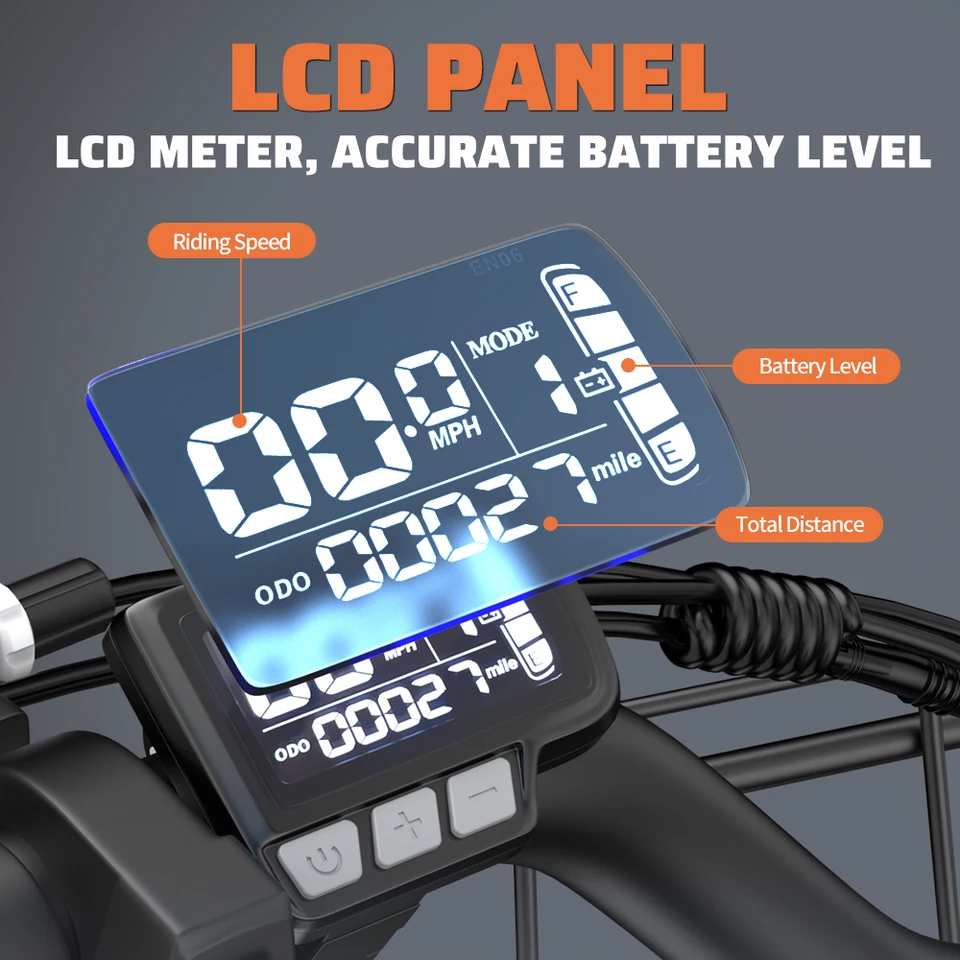Kickwey LD20 Adult Electric Bike 1500w 32MPH 48V20ah Mountain Electric Bicycle 20 Inch Fat Tire Motorcycle E Bike image 5