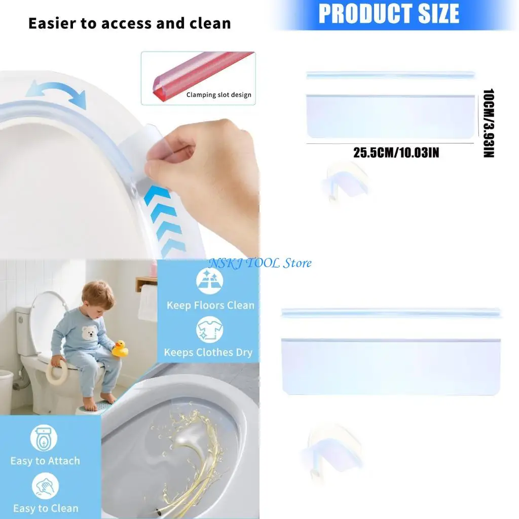 L8RC Modern Design Anti Splash Toilet Cover Guards Suction Cup Durable PVC