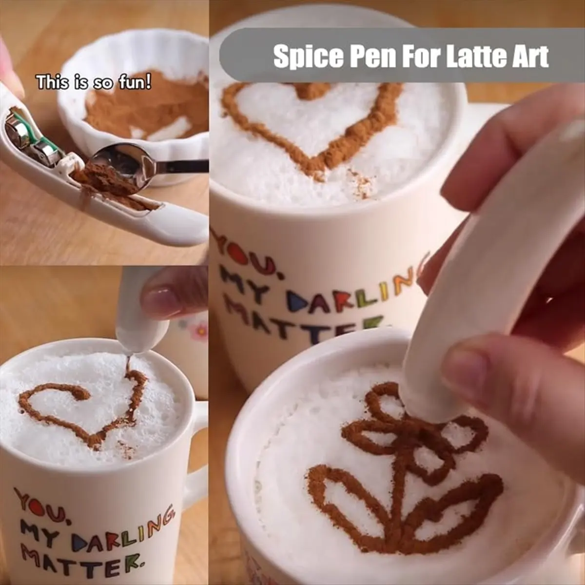 

*X07A Ручка Spice Pen для латте Art Spice Pen Ручка для латте Art Ручка для кофе Электрическая ручка для резьбы по кофе Ручка Latte Art для кофе
