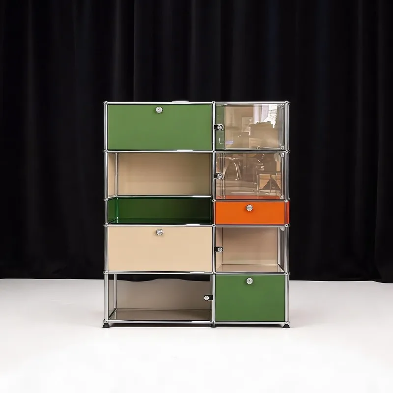 Living room dining side cabinet multi-layer drawer storage high-end color high cabinet