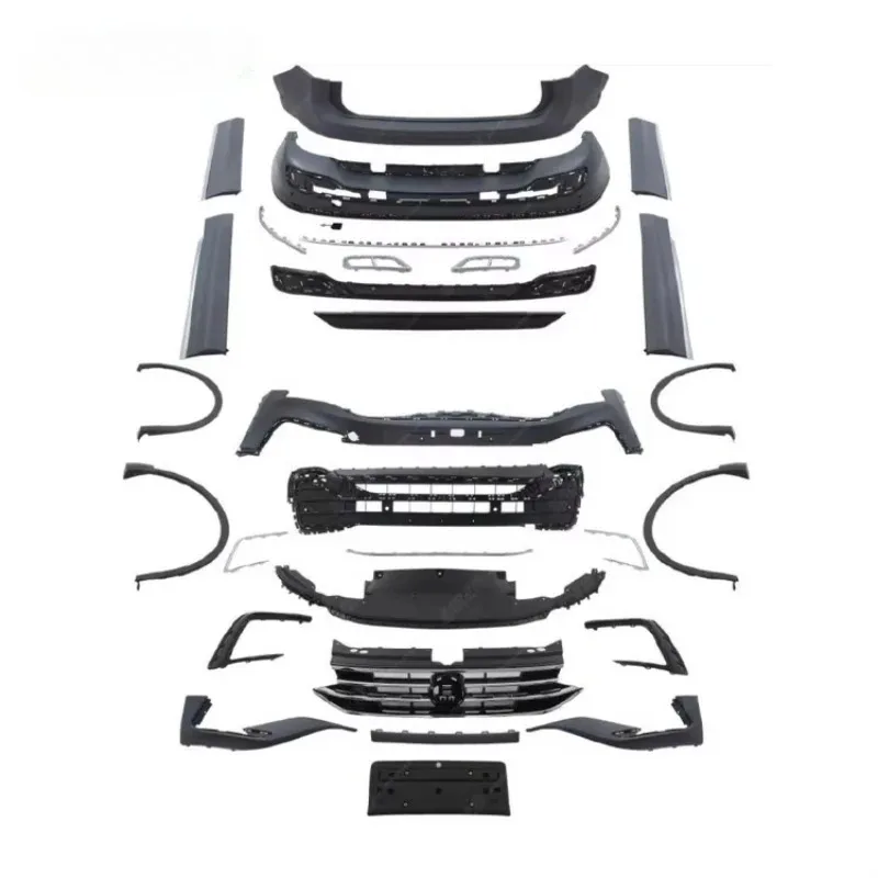 

MAISALUN Body Kit s Tiguan 2022 Upgrade to R-line Bodykit with Front Bumper Rear Bumper Side Skirts