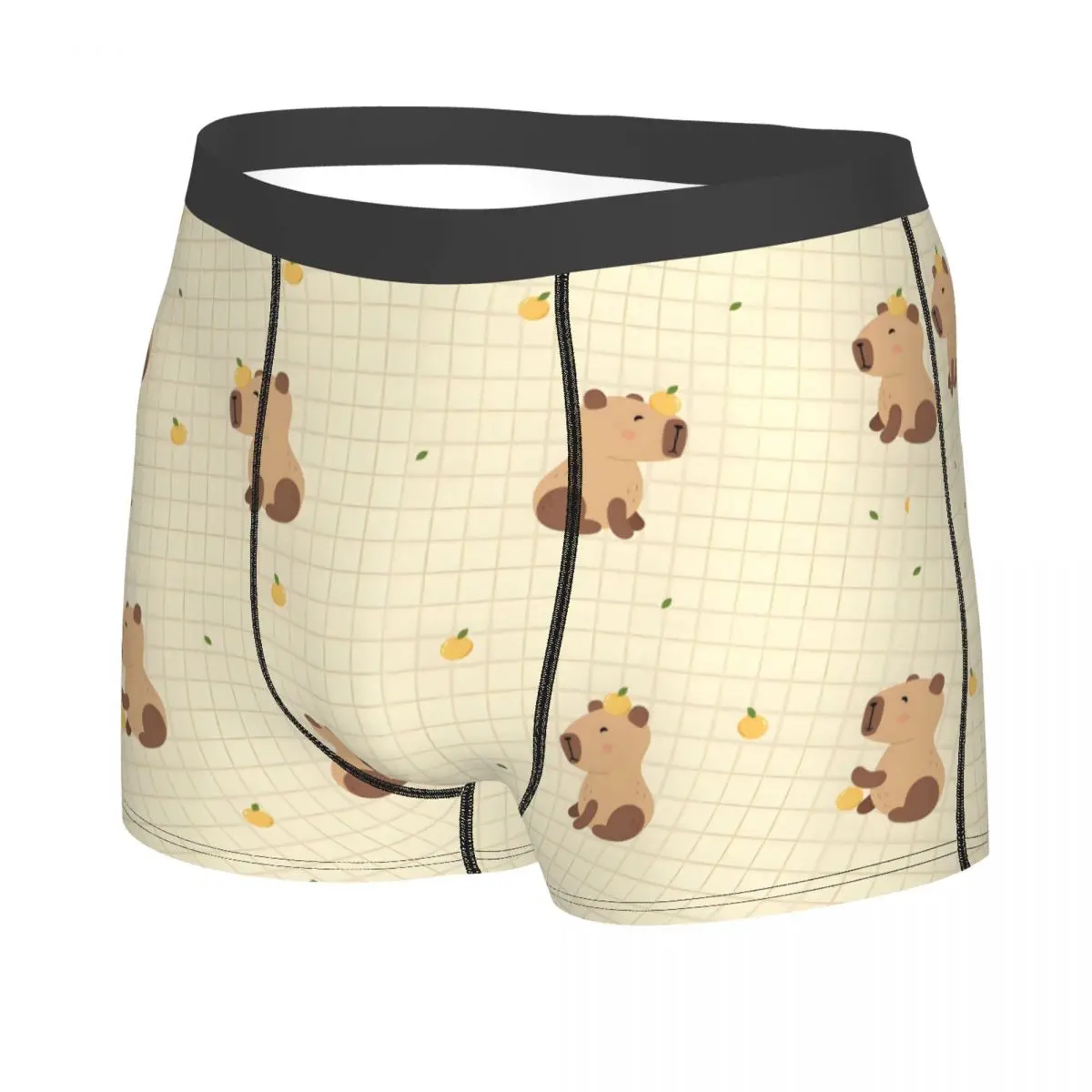 Custom Funny Baby Capybaras With Orange Underwear Men Printed Boxer Shorts Panties Briefs Breathable Underpants