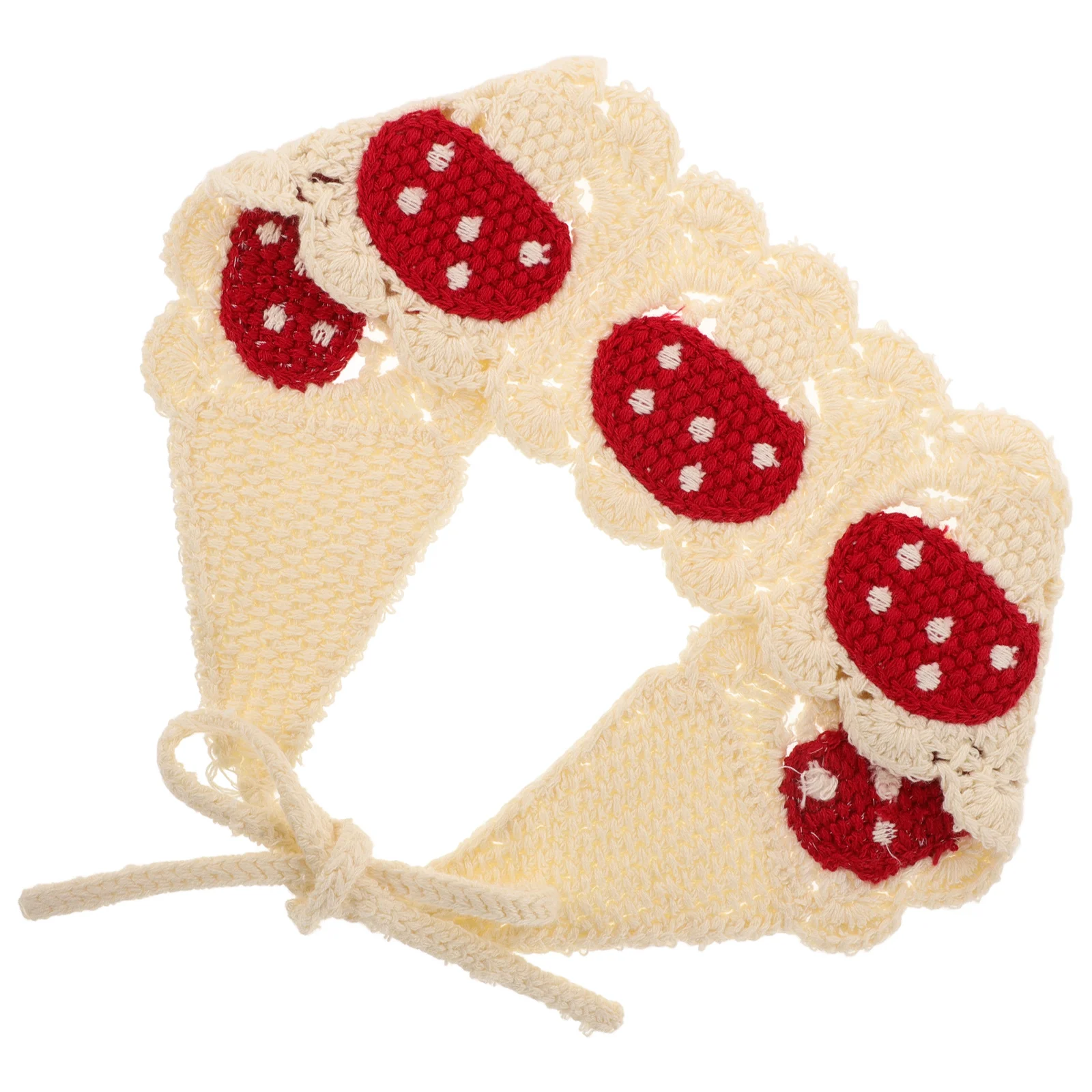 

Crochet Hair Ring Headband Women Knitted Mushroom Shape Soft Comfort Retro Style Hair Scarf Bandana Accessories