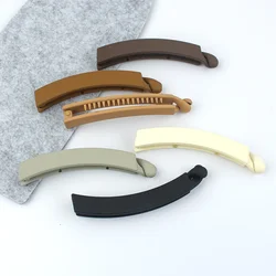 Solid Color Frosted Banana Hair Clips Fashion Ponytail Holder Hair Clips Women Girls Hairpins Barrettes Womens Hair Accessories