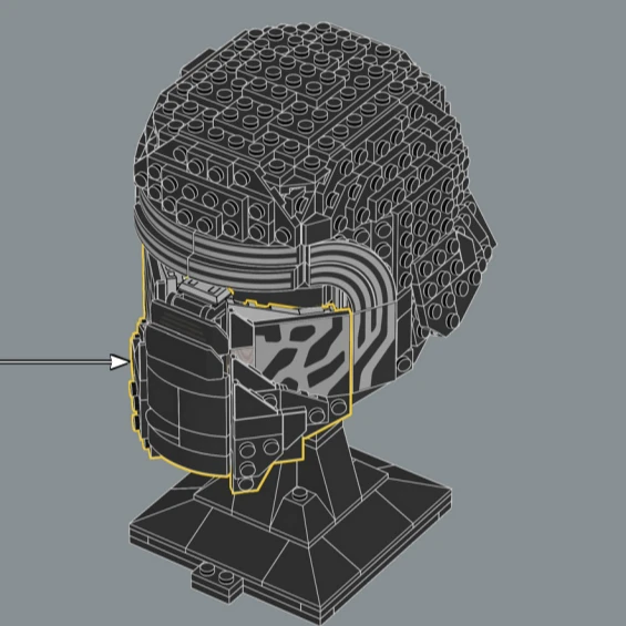 스타 배틀 카일로 렌 헬멧 모델 블록 세트 레고 호환 크리스마스 선물용 75415