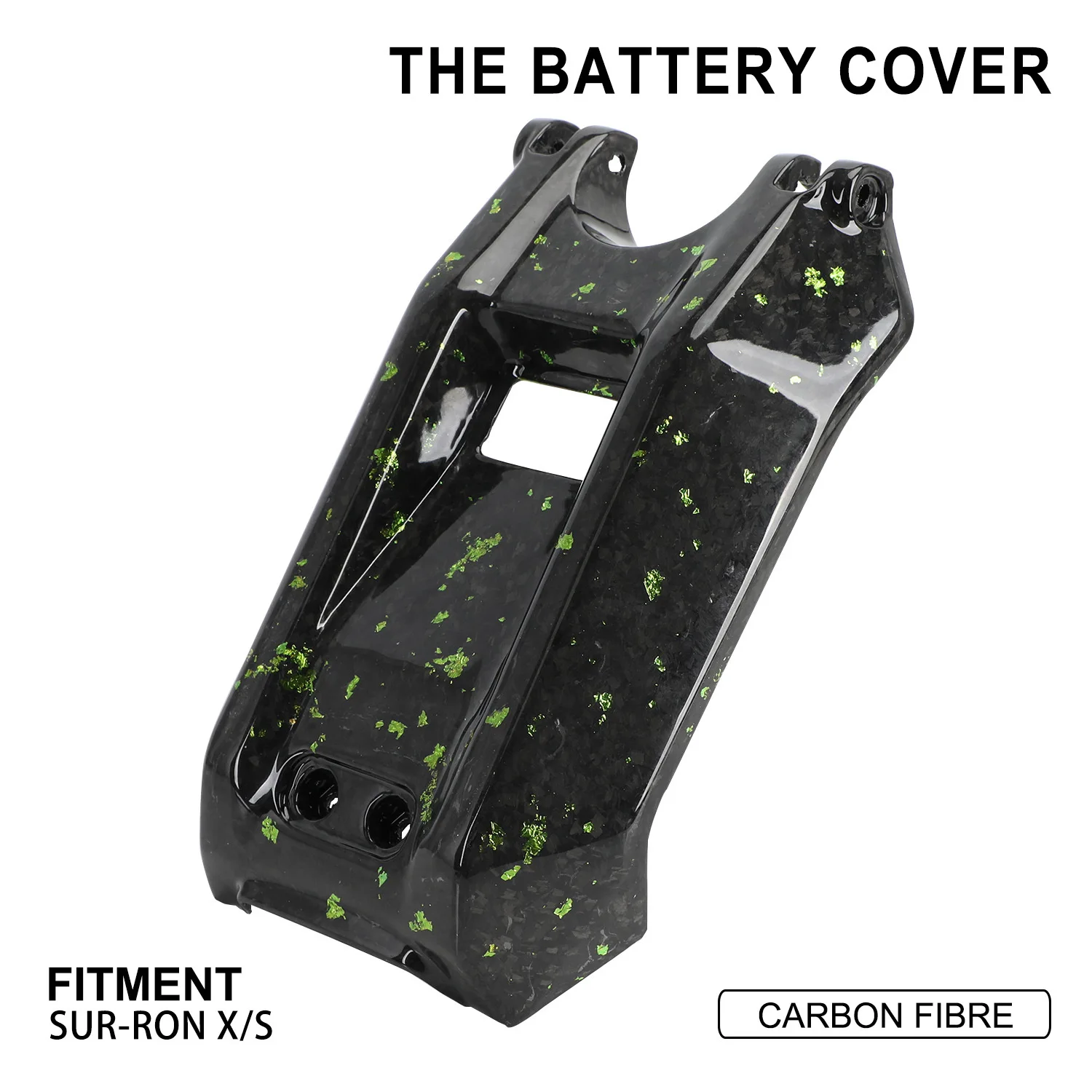 Suitable for SUR-RON s/x motorcycle modification accessories Carbon fiber floral battery compartment cover