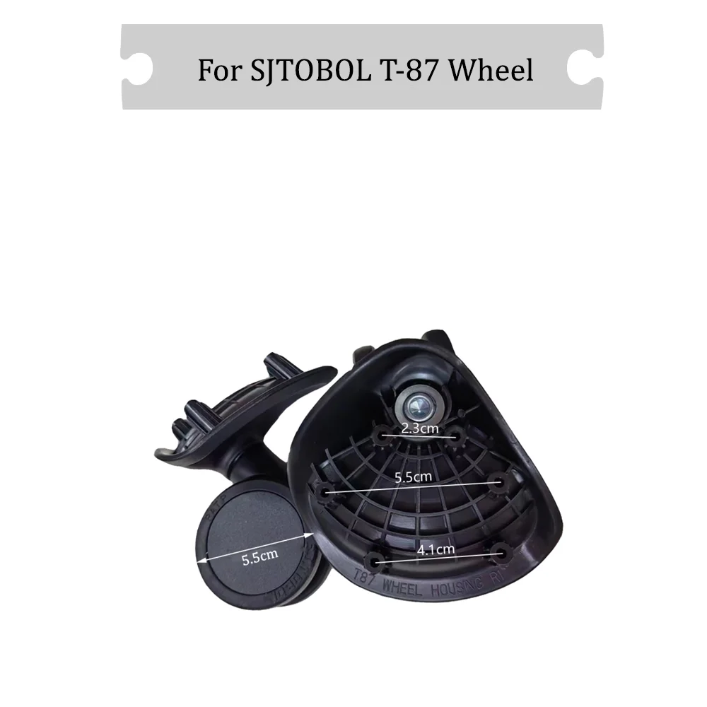 

For SJTOBOL T-87 Universal Wheel Black Replacement Suitcase Rotating Silent Smooth Convenient Shock Absorbing Accessories Wheels