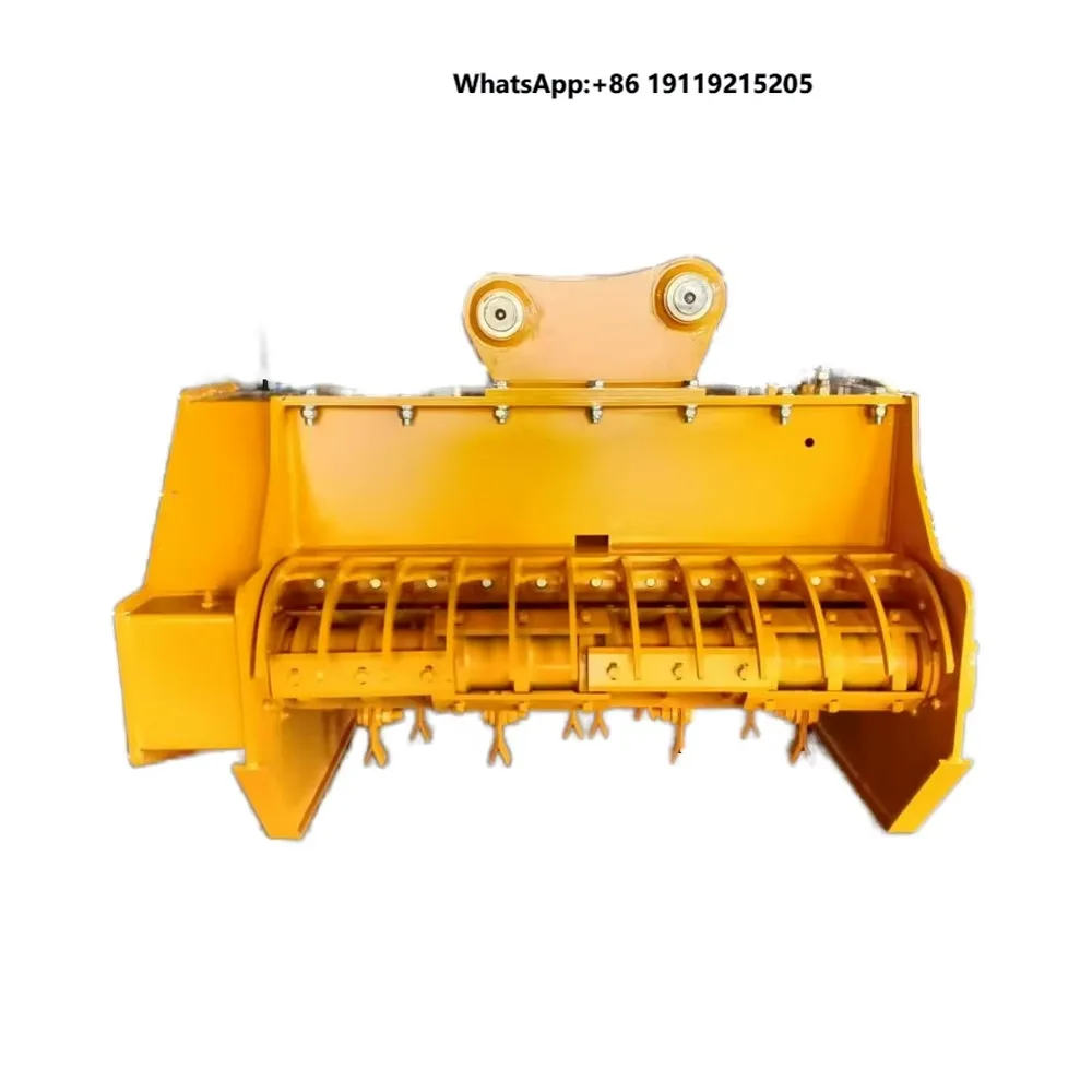 Construction Machinery Attachments Farm Use Flail Lawn Mower Carbon Steel Hydraulic Pressure for 5-6 Ton Excavator