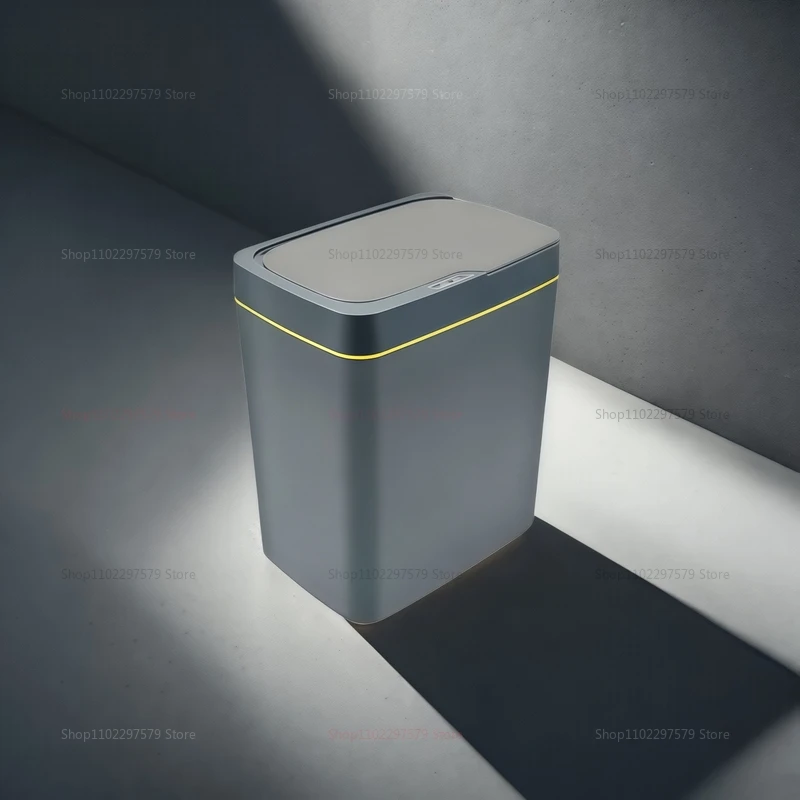 15L Touchless سلة المهملات الذكية مقاوم للماء الاستشعار سلة المهملات السيارات ختم المطبخ الحمام غرفة نوم حاوية النفايات الحديثة
