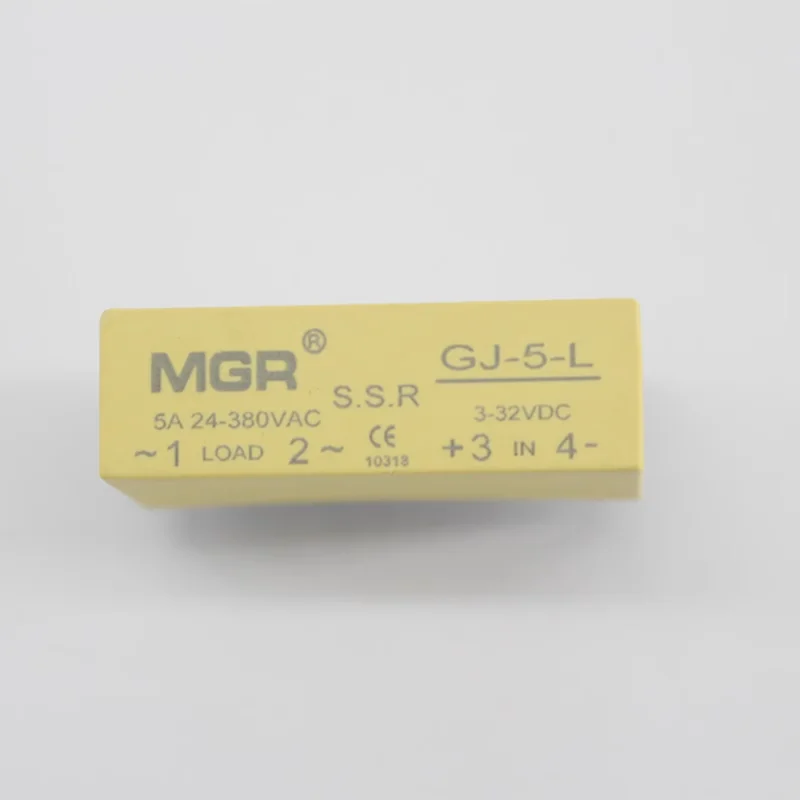 

5 шт. GJ-5-L DC-AC печатная плата SSR вход 3-32 В постоянного тока, выход 0-380 В переменного тока, 5 А, твердотельное реле