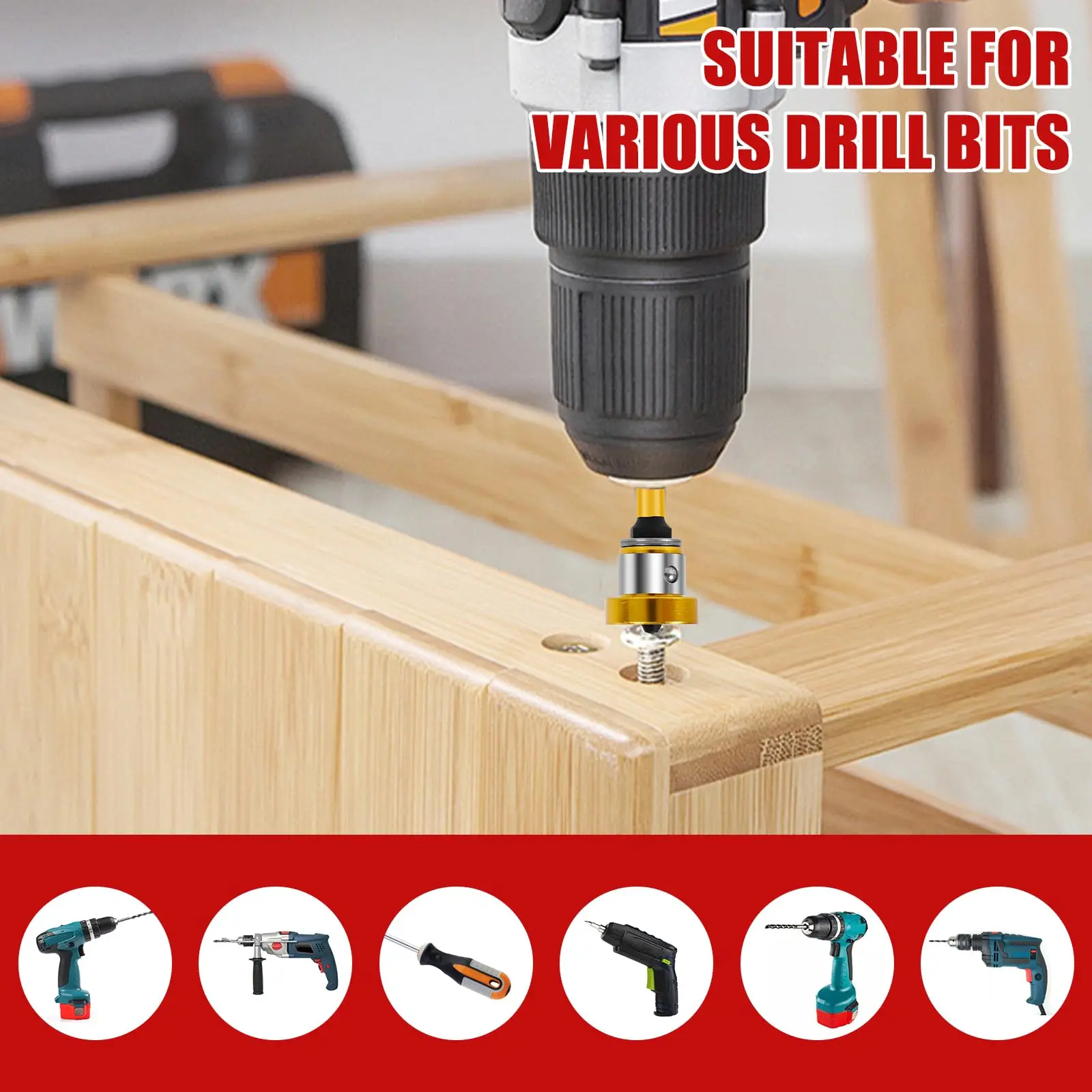 ชุดดอกไขควงผนังแห้งแม่เหล็กราฟฟอร์ด, ก้านหกเหลี่ยม 1/4",หัวฟิลลิปส์สำหรับสว่านมือ/สว่านไฟฟ้า, โลหะชุบกันสนิม,