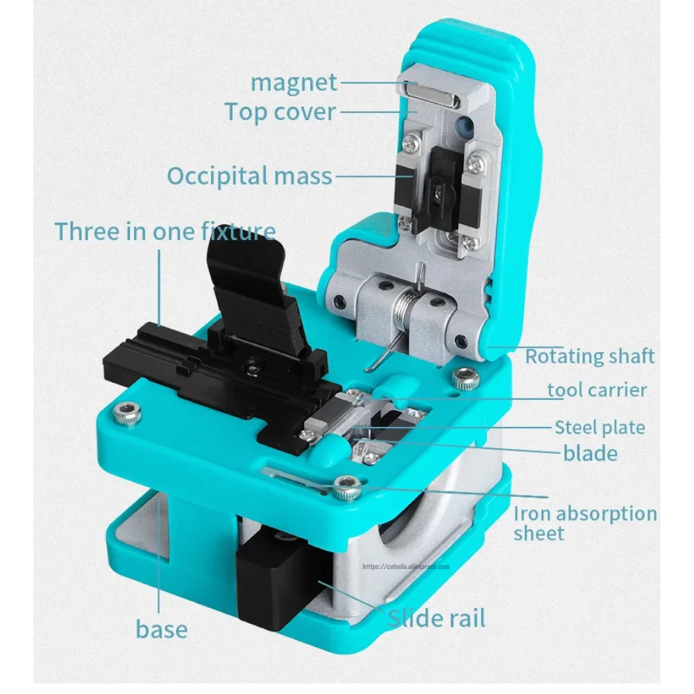 C22 Faserspalter 0,25/0,9/2,5-3,0 mm Universal 24 Gesichter Optisches Kabel Optisches Hackmesser Cutter Fusion Splicer