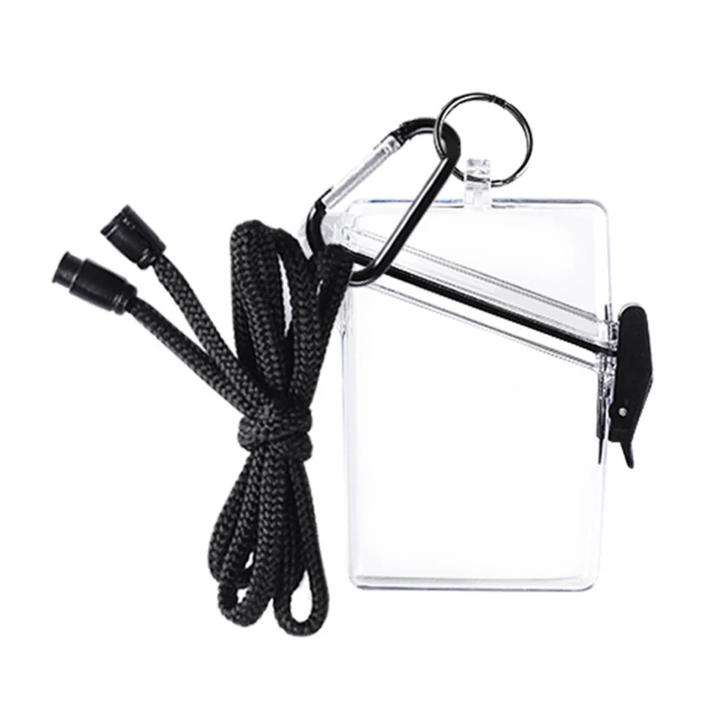 1PC New Portable Diving Kayaking Waterproof Box Gear Container Case Rope Clip for Money ID Card Key Transparent Collect