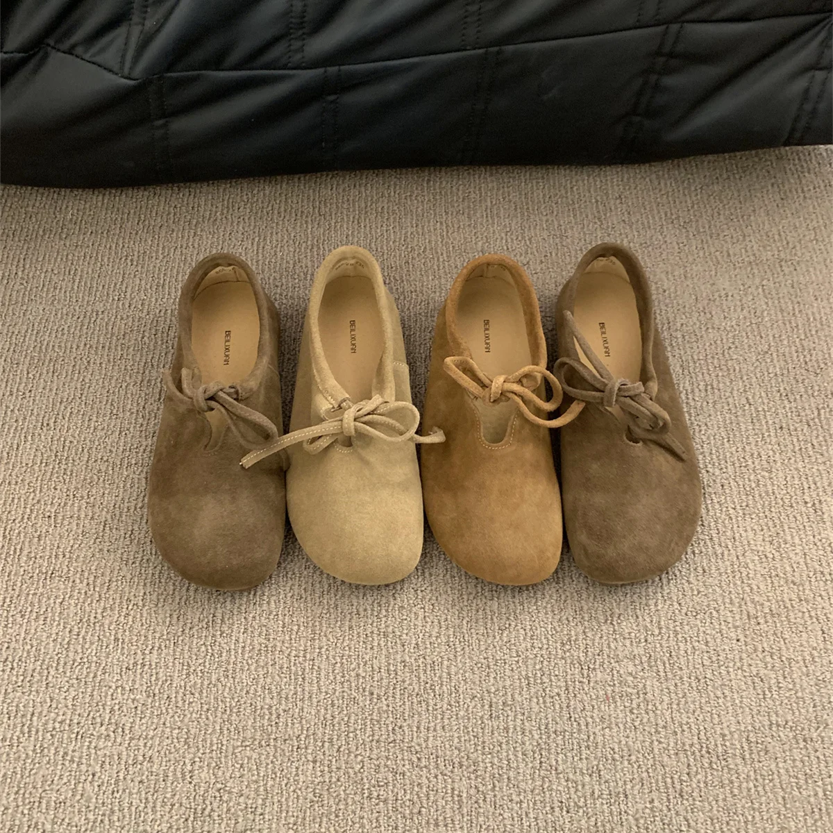 Soft Retro Woman Shoes Female Footwear Autumn Bow-Knot New Dress Fall Comfortable Butterfly Moccasin Butterfly-knot Flat image 5