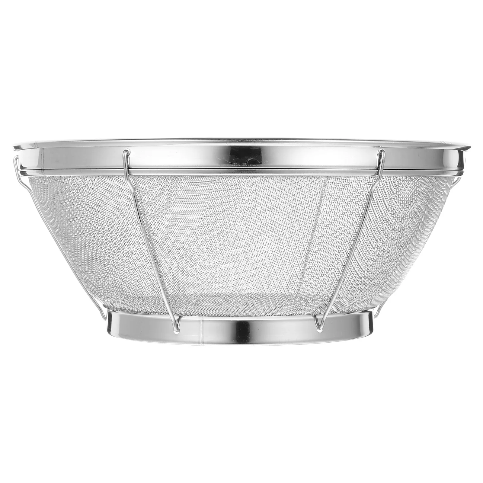 

1pc Stainless Steel Drain Basket Large Fine Mesh Strainer For Fruits Vegetables Rice Washing Kitchen Colander Bowl Household