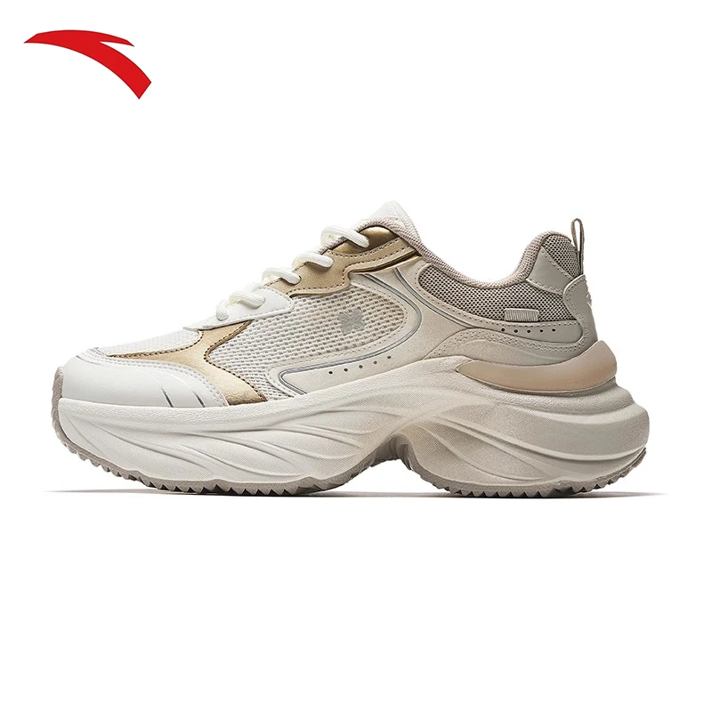 ANTA Thick Sole Height Increasing Women's Sports Shoes, New Fashion Trend Casual Shoes