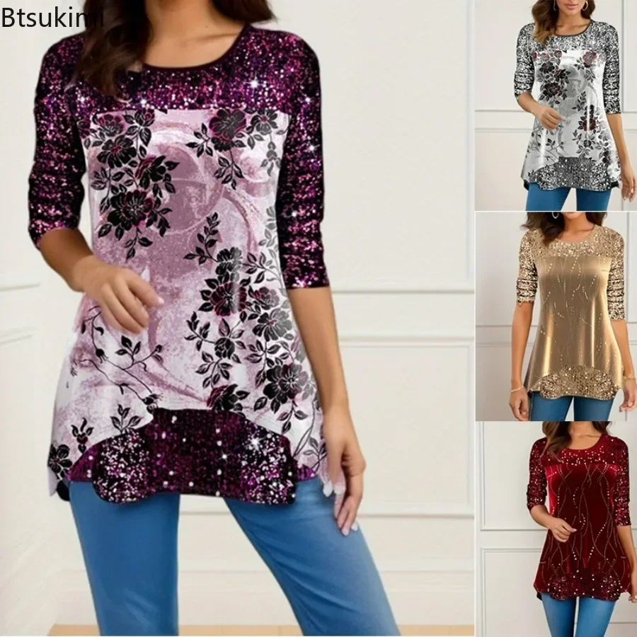 

2025 Women's Print Long Sleeve Shirts Spring Autumn Digital Printing Female Casual Shirt Tops Oversized Shirts for Women S-5XL