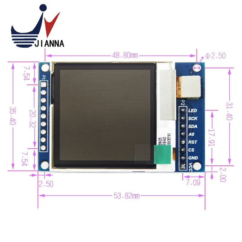 1.6 Inch OLED 1.6 TFT IPS OLED Transflective Display Module LCD Display DIY SPI Serial Port 130*130 Communicate for Arduino