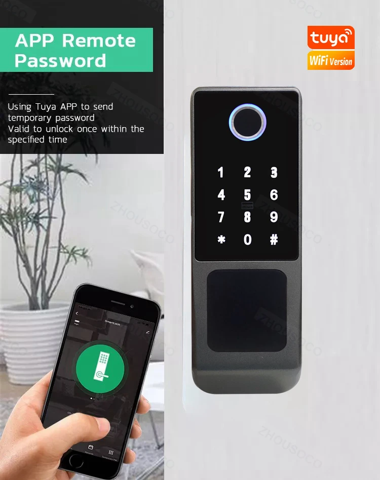 Smart fingerprint gate lock product image 9