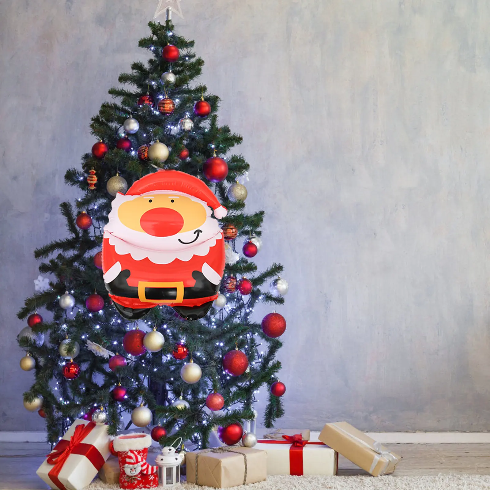 1Pcs Inflatable Santa Claus Xmas Hanging Pendant Red Christmas Decoration Festival Party Hanging Ornament Home Mall Decor