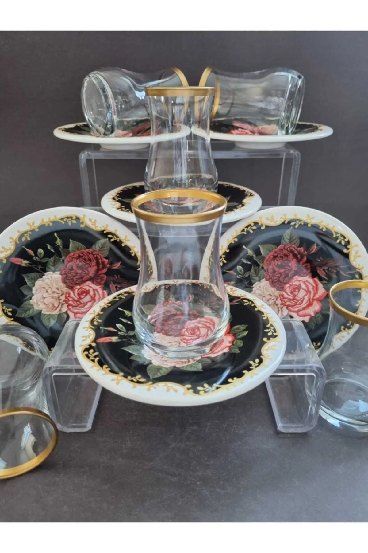 

DOLBOVI Tea Takımı English Tea Glass Cup