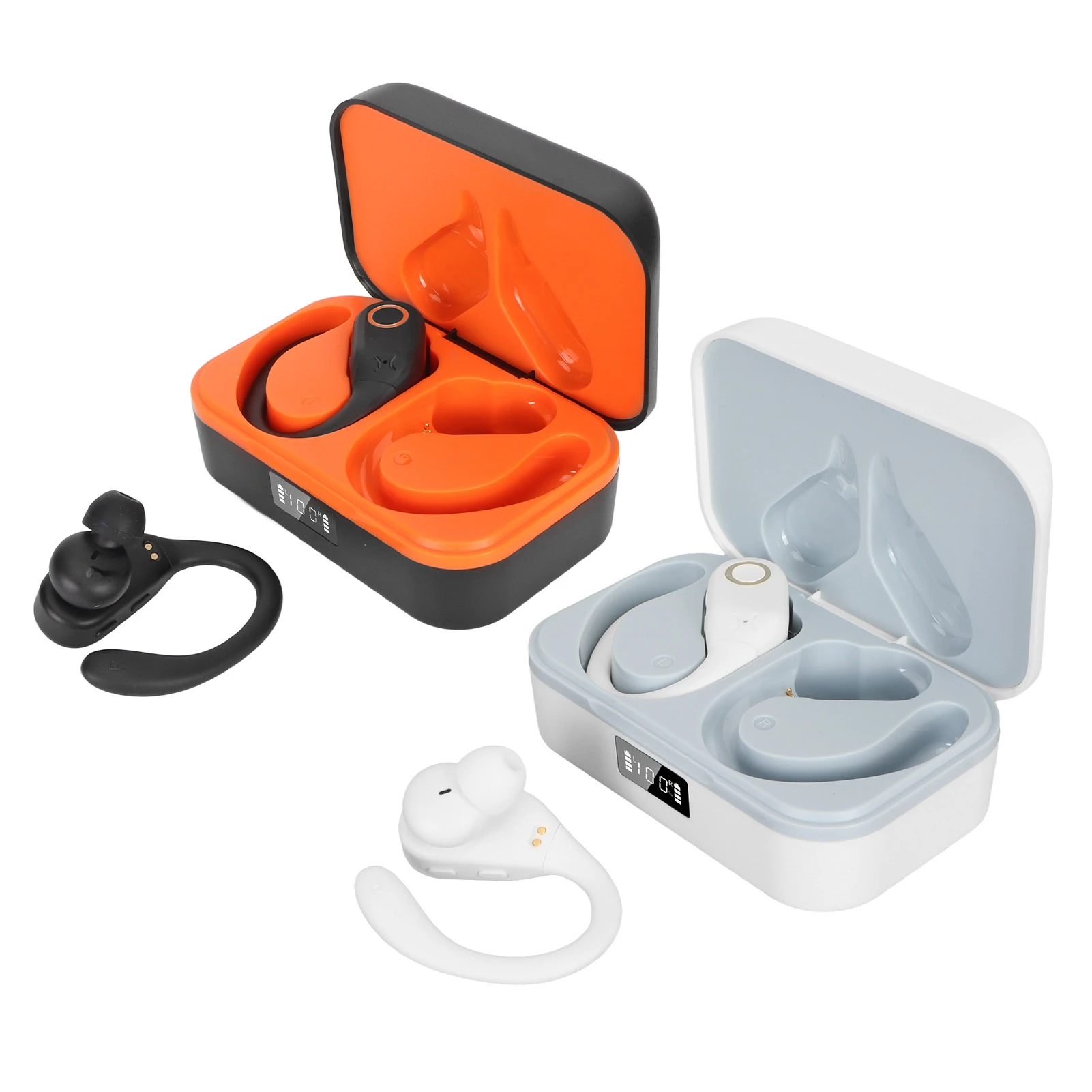 سماعات أذن مترجم بلوتوث 144 لغة للحد من الضوضاء سماعات ترجمة لاسلكية ستيريو مع علبة شحن