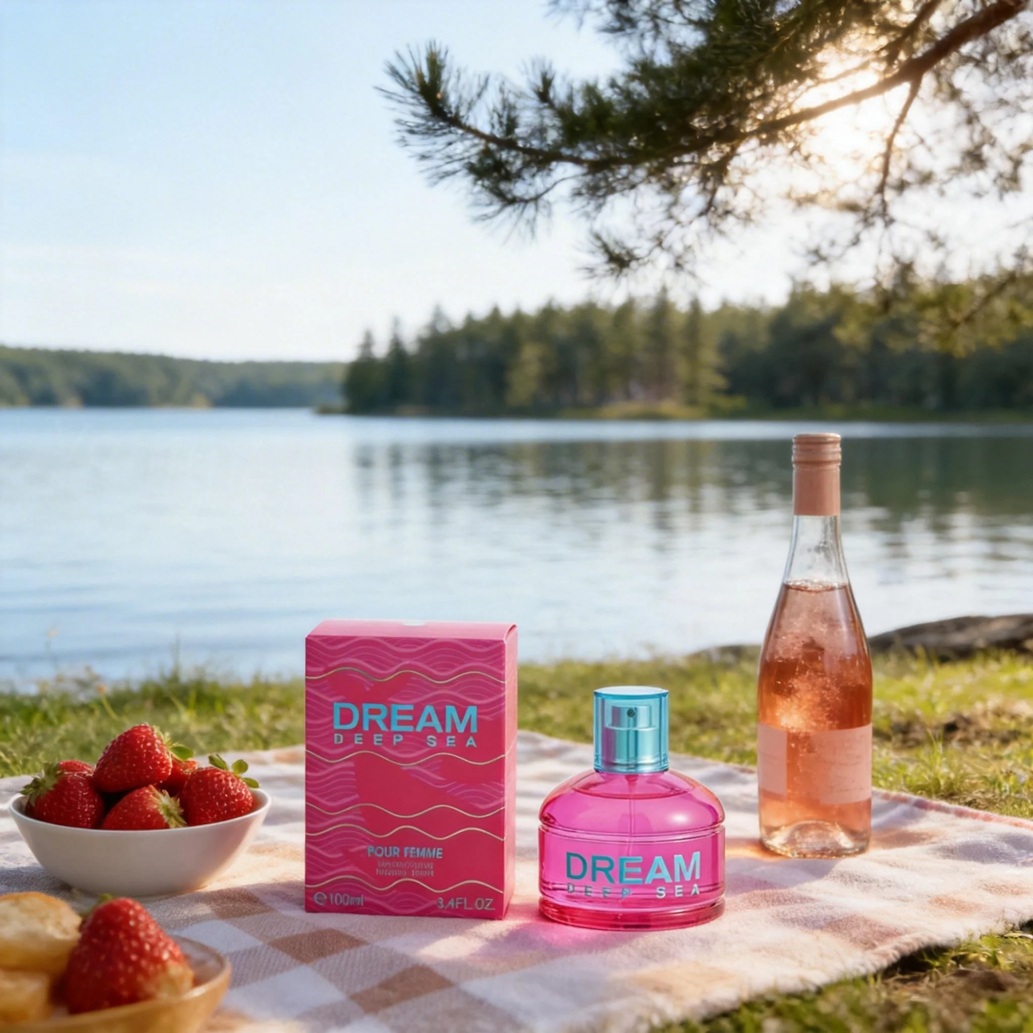 

Crisp Cucumber Watermelon Calm EDT 100ml 3.4oz, Long Lasting Fresh Fruity Floral Scent, Casual Beach Wear, Light Accent
