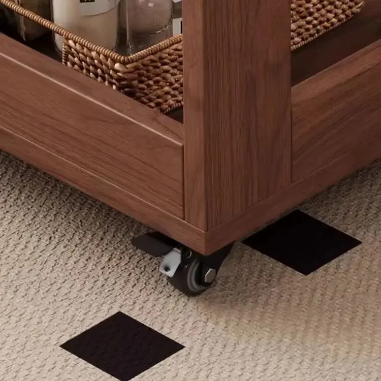 Solid wood mobile foldable coffee table household sofa trolley