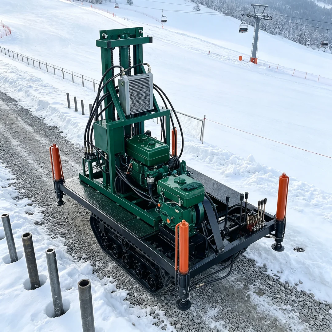 Tracked Crawler Water Well Drilling Rig Hydraulic Borehole Drill Rig Mobile Water Well Drilling Machine for Well Digging Work