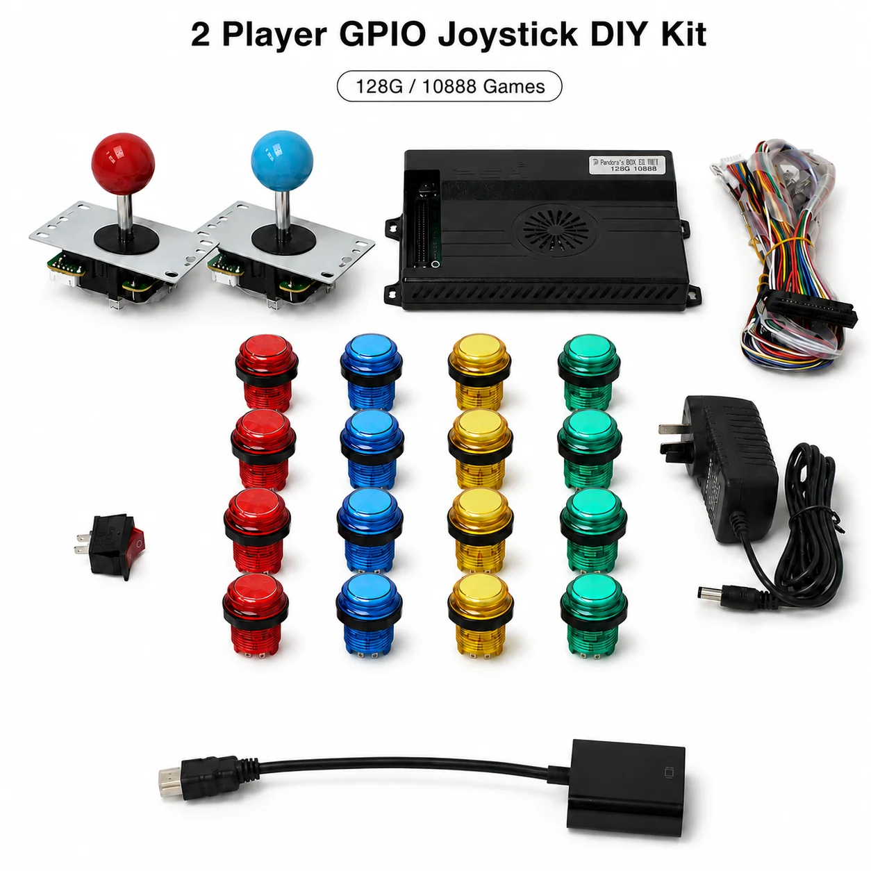 Arcade Cabinet Diy Kit 2 Player - 128GB 3D Pandora Saga EX2 10888