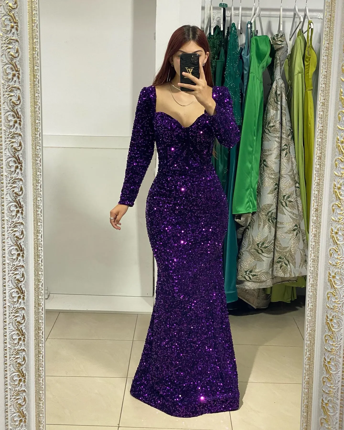 Luxuriöses Glitzer Glitter Meerjungfrau Abendkleid elegante Damen sexy Schatz Wickel Hüften mit boden langen Abschluss ball Party kleid