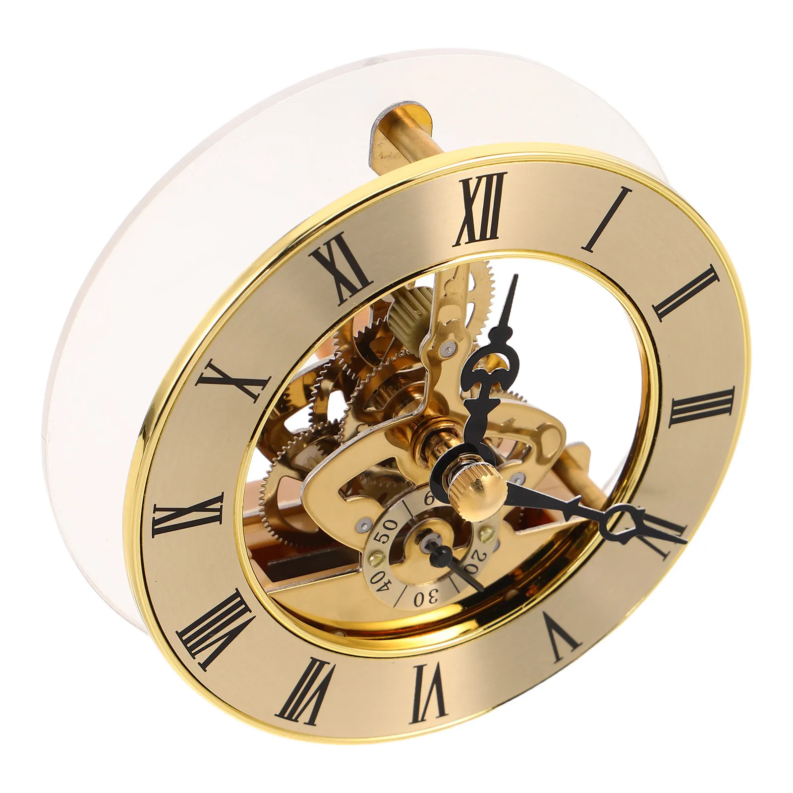 86Mm Roman Numerals Quartz Clock Movement Recessed Round Insert for DIY Table Clock Craft Home Office Decor Repair Kit