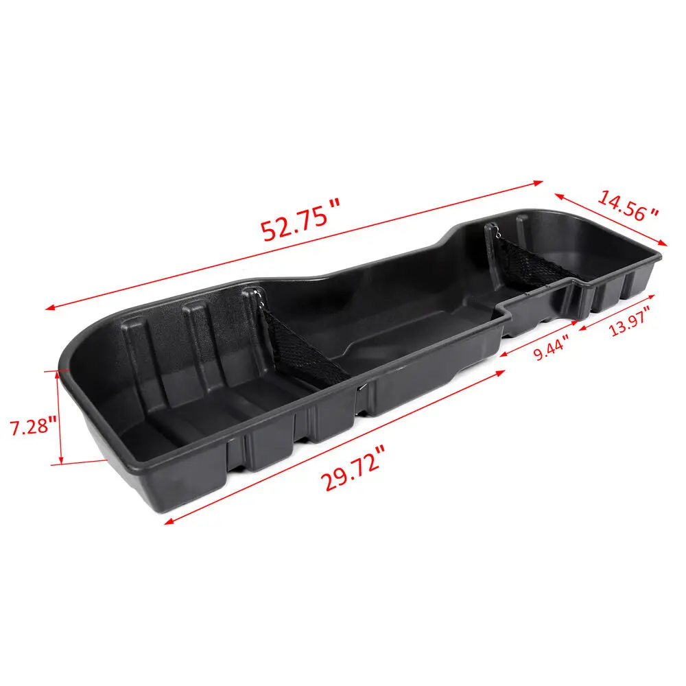 US Underseat Storage Box For 07-18 Chevrolet Silverado 07 08 09 10 11 12 13 14 15 16 17 18 2019 GMC Sierra Crew Cab