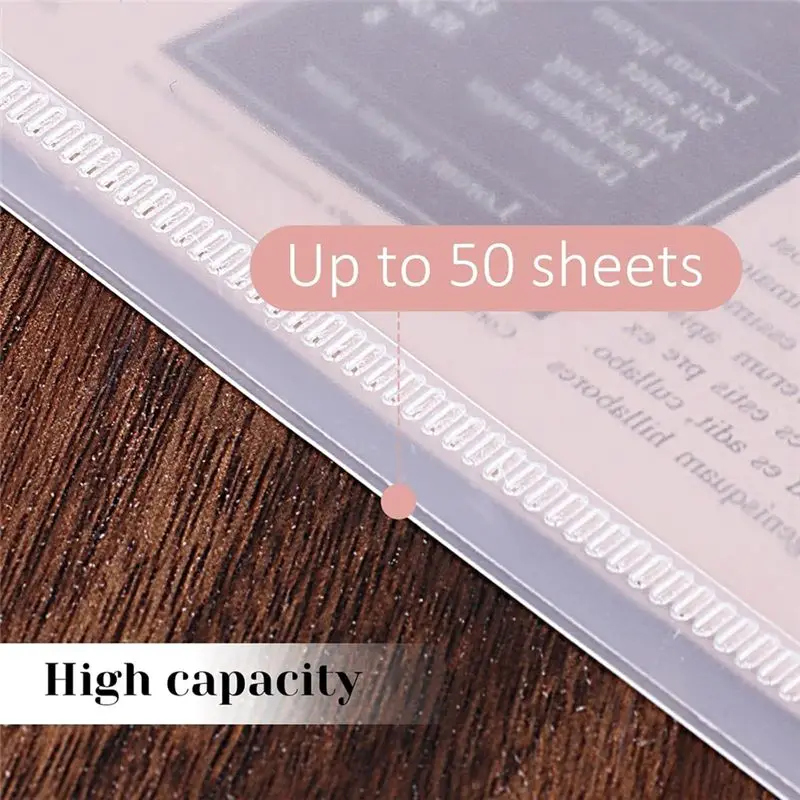 ABKW-Scrapbook Paper Vinyl Storage Organizer Clear Plastic Cardstock Holder With Sticky Index Tabs