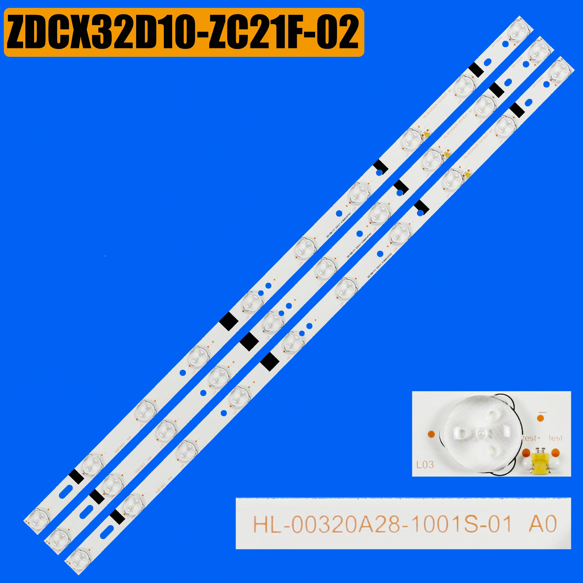 Taśma podświetlająca LED do NSTV-3207 RB-32D7T2S TF-LED32S47T2 HL-00320A28-1001S-01 ZDCX32D10-ZC21F-01 ZDCX32D10-ZC21F-02