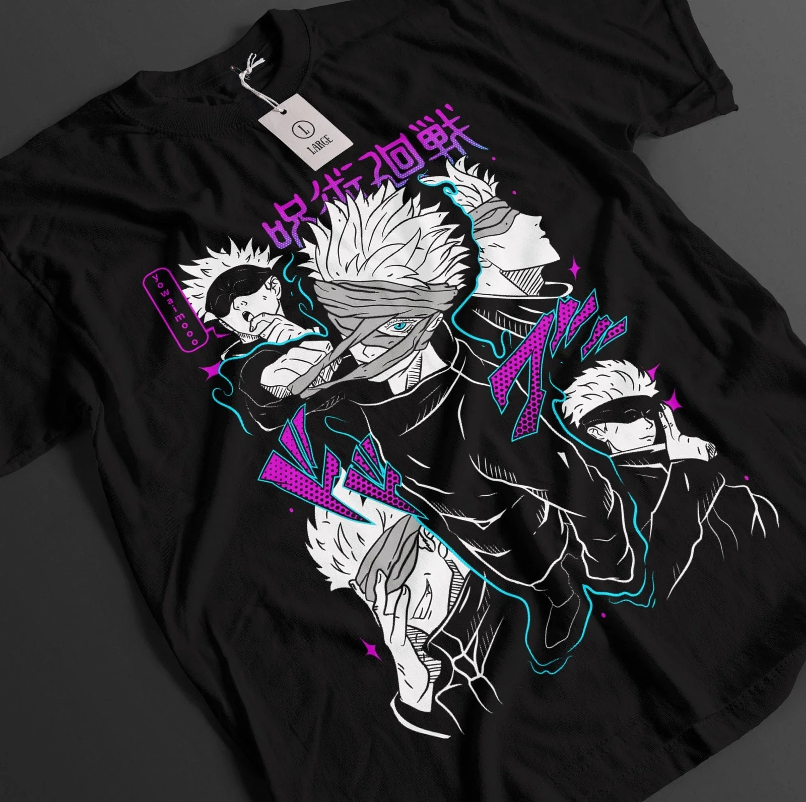 2026 Summer Jujutsu Kaisen Retro Cosplay T-shirt Men's Super Casual Cotton Printed Short-sleeved Unisex Children's Sports Shirt