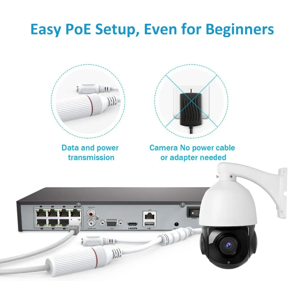 8MP 4K 600X ZOOM POE PTZ Speed Dome Support Hikvision Dahua NVR IVM4200 P2P ONVIF IMX415 IP Camera