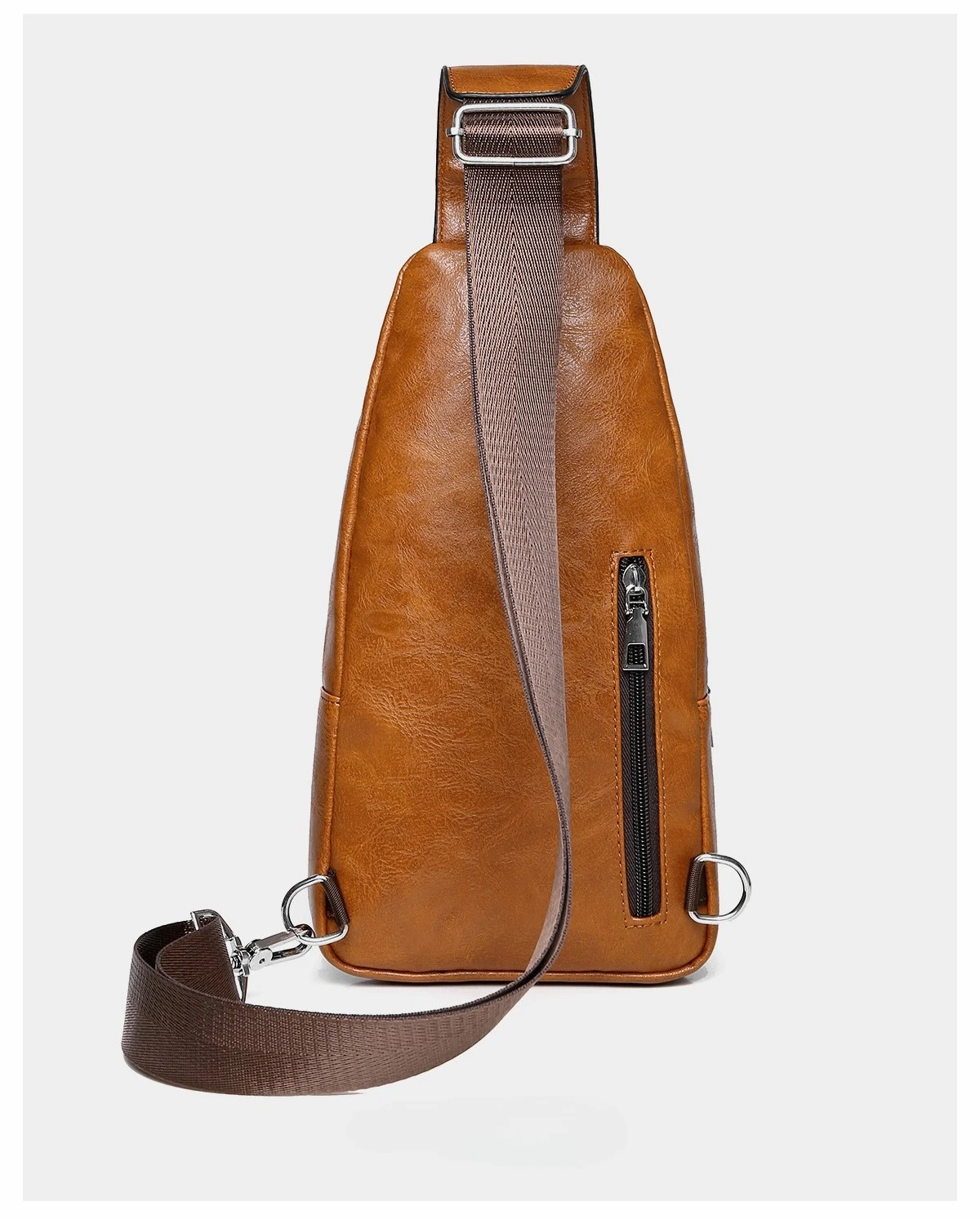 New Men's Crossbody Bag, Trendy and Versatile, Large-capacity, High-end, Simple and Fashionable, Water-resistant Chest Bag