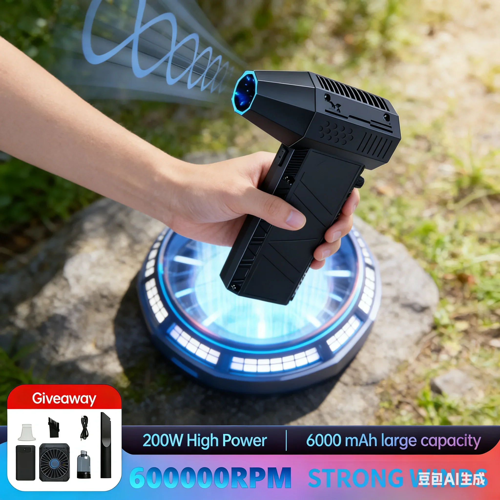 

X6 Powerful Air Blower 53m/s 800000RPM Jet Blower Type-C Turbo Recharging Brushless Violent Fan Vacuum Dust Cleaner Strong Winds