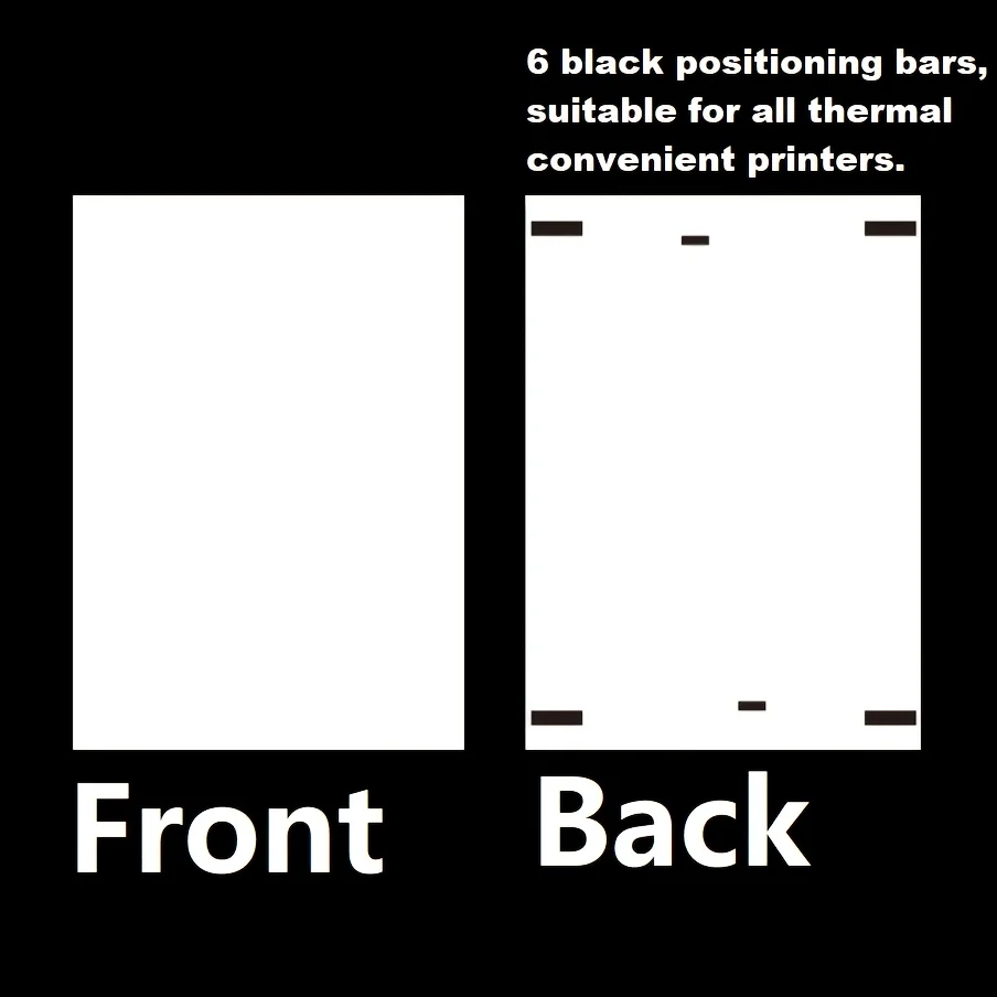 Papel térmico portátil A4 8,27 x 11,69 polegadas - Compatível com impressoras M08F, US-Letter (M832, M833, M834, M835) para imagem preta