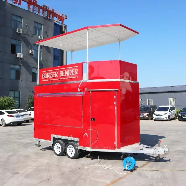 Customized Stand Ice Cream Hot Dog Dining Cart F Equipped Food Trallers Multi Functional Food Trucks Customized Gelato Cart Sale