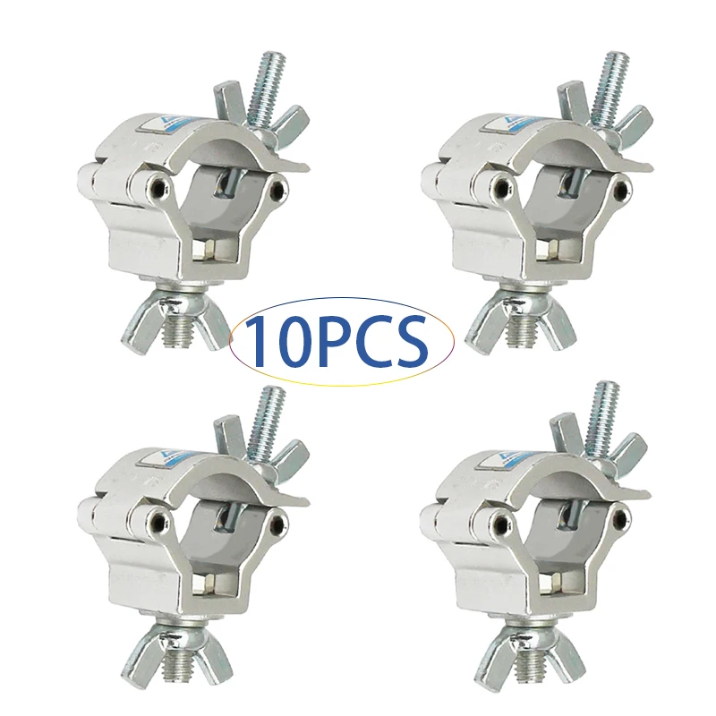 

10Pcs Truss O Clamps Aluminum Stage Light Clamps for Truss Loading for 10KG Fit F14 Quick LED Par Light Moving Head Light